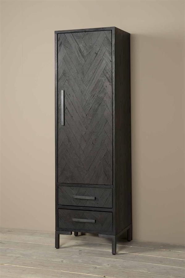 Aufbewahrungsschrank Ziano schwarz 55 cm (Eikenfineer) - Tower Living