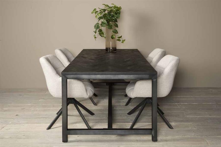 Ziano dining table black rectangular 200 cm - Tower Living