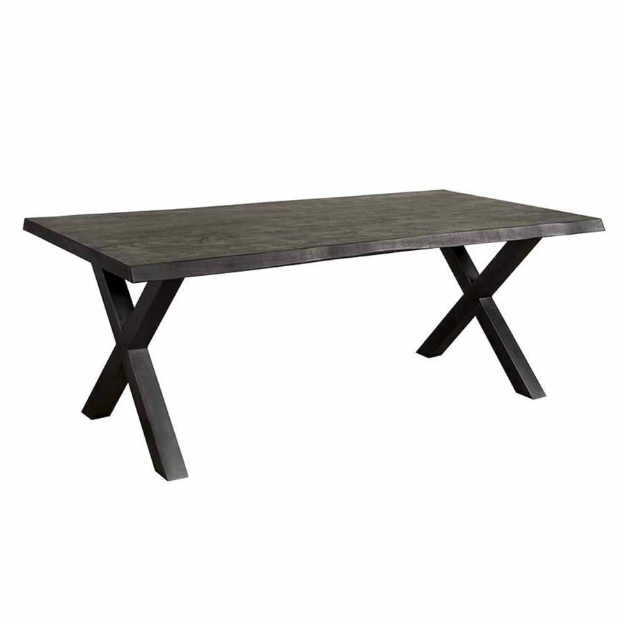 Esstisch Xara schwarz rechteck 160 cm (Akazienholz) - Tower Living