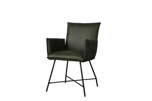 Sillón con reposabrazos Trofa - tejido Amazon 17 verde - Tower Living