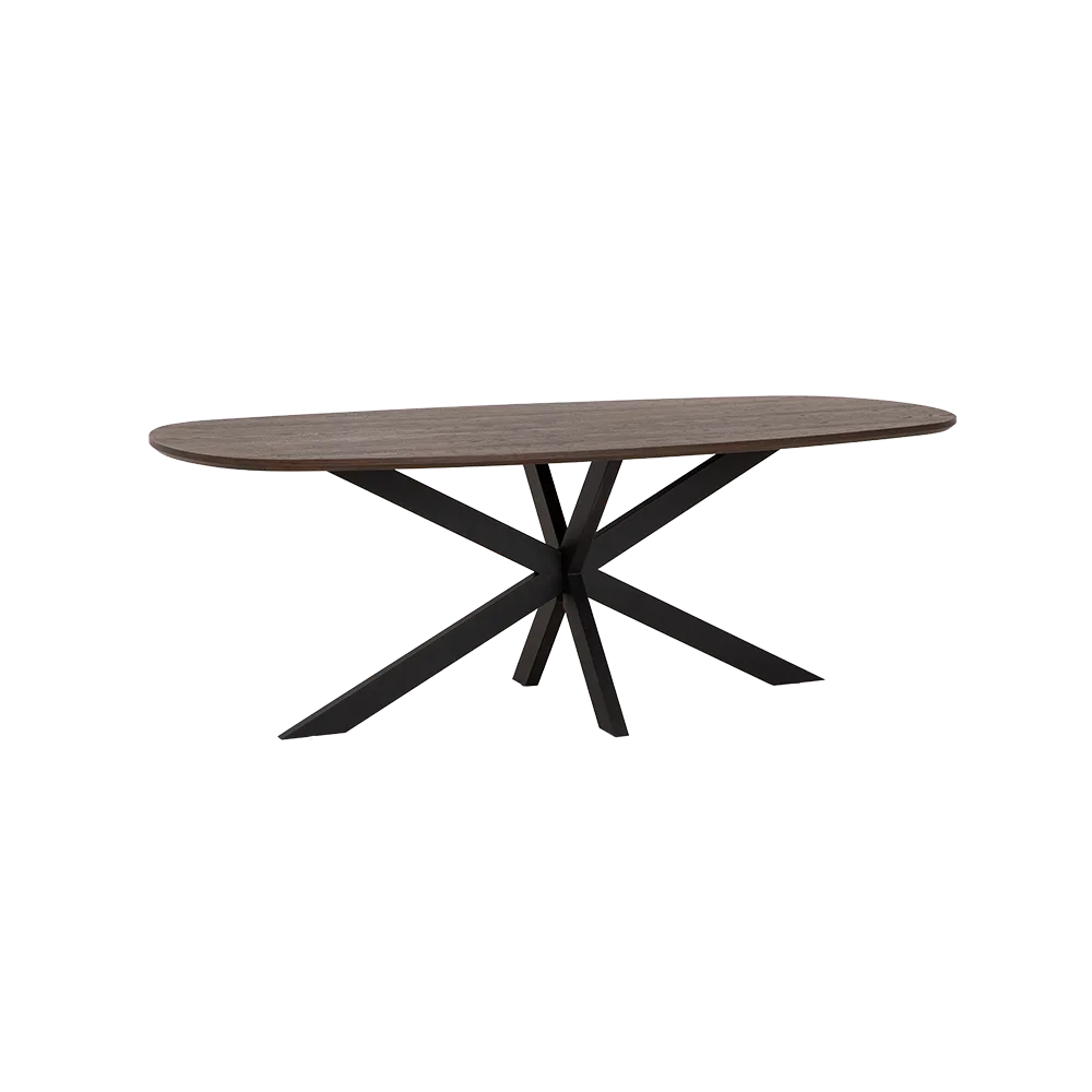 San Marino Dining Table brown Danish oval - Tower Living