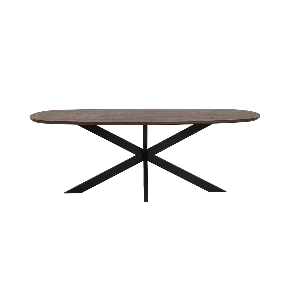 San Marino Dining Table brown Danish oval - Tower Living