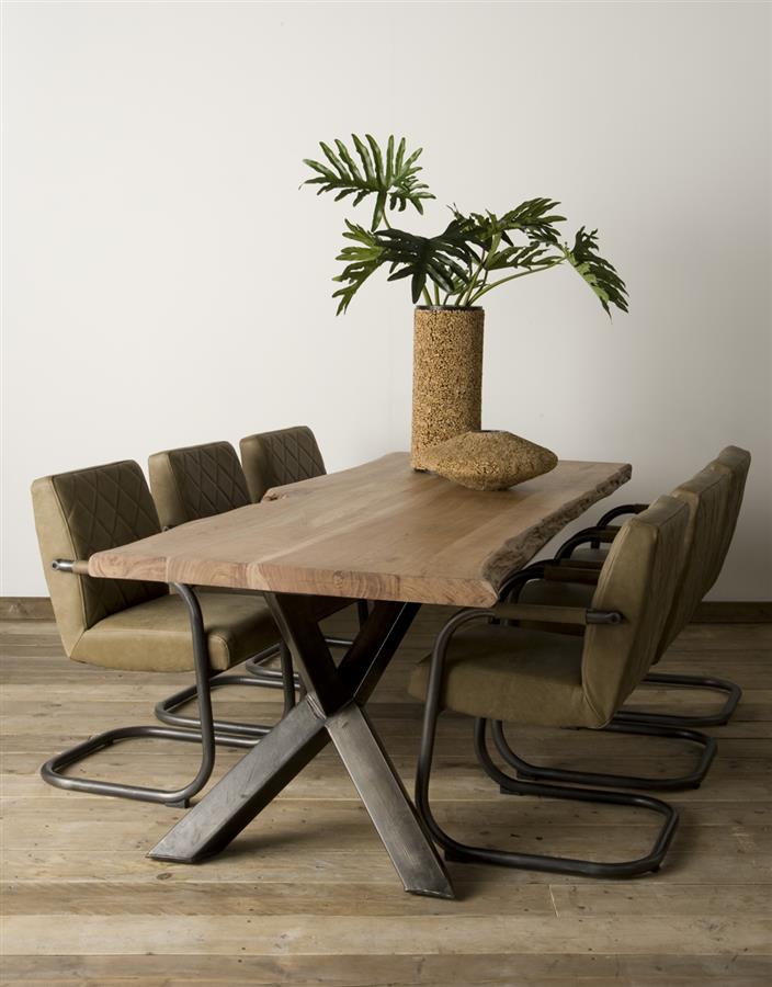 Yunta dining table brown rectangular - Tower Living