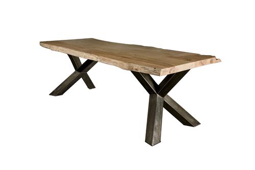 Yunta Dining Table brown rectangular 240 cm - Tower Living