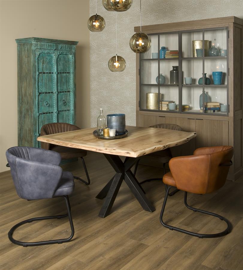 Soria Dining Table brown square 130 cm - Tower Living