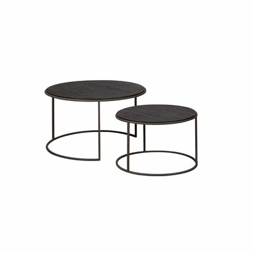 Spello side table set grey round - Tower Living