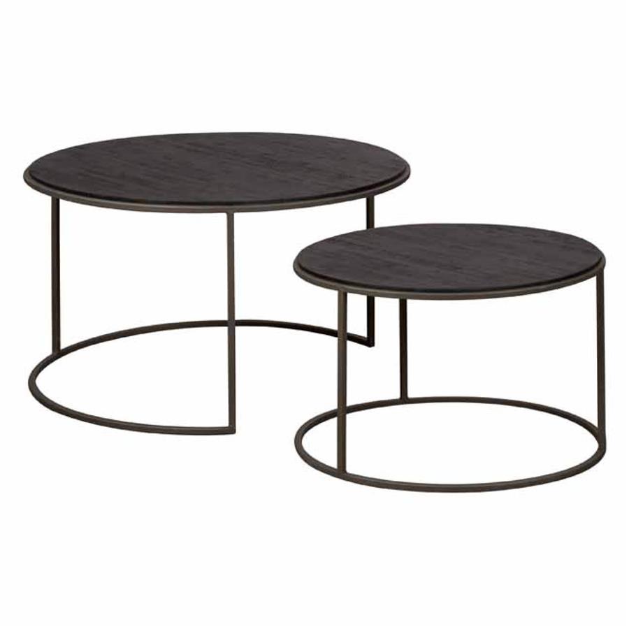 Spello side table set grey round - Tower Living