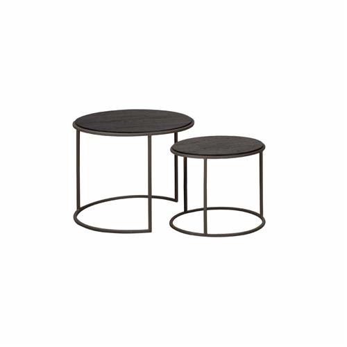 Side table Spello set grey round from 45 cm - Tower Living
