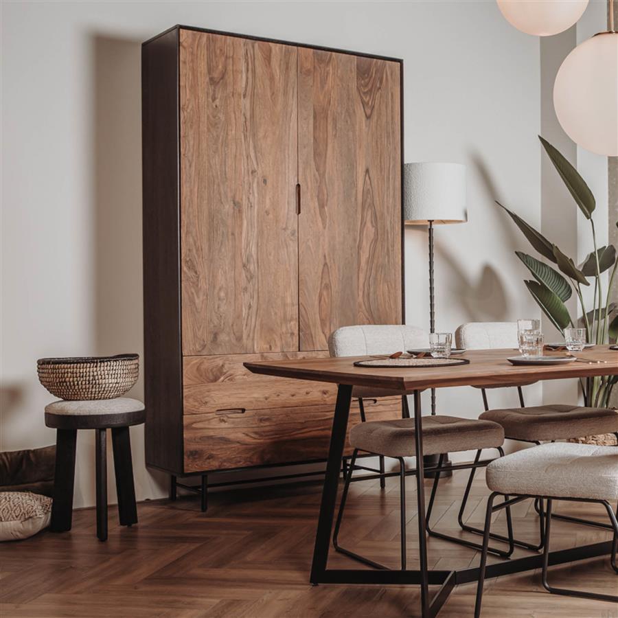 Schrank Taviano braun (Mangoholz) - Tower Living