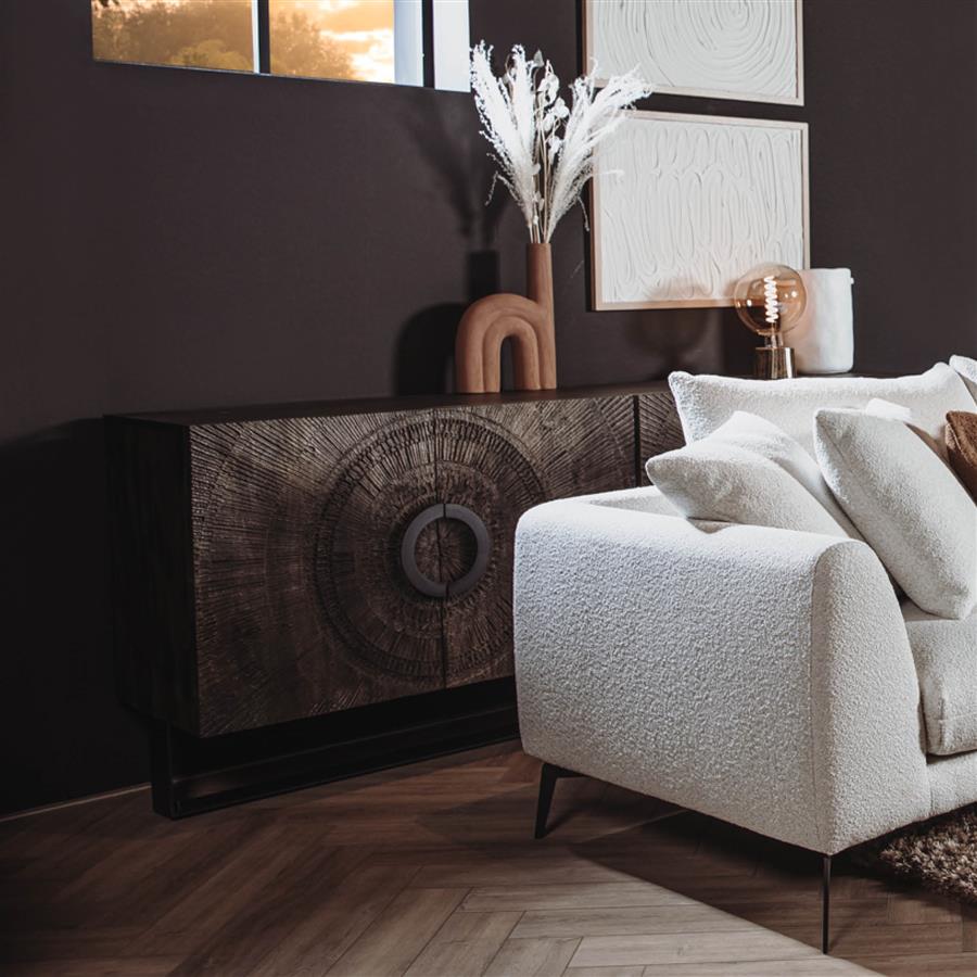 Sideboard Padua braun 200 cm (Mangoholz) - Tower Living