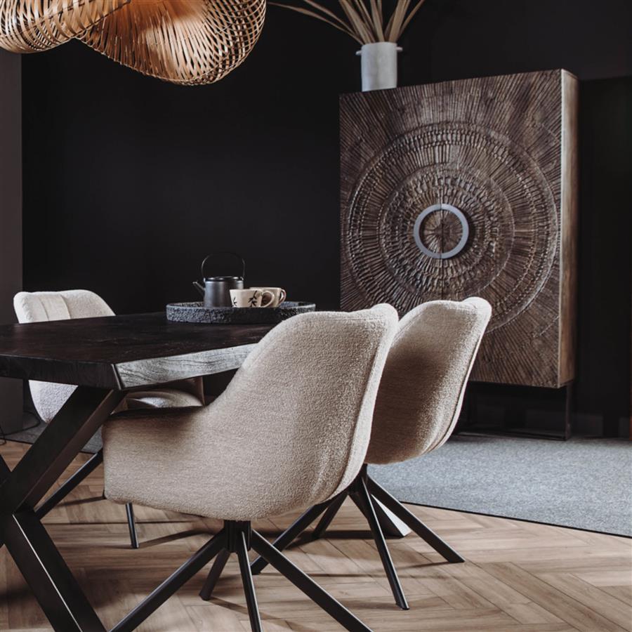 Schrank Padua braun 120 cm (Mangoholz) - Tower Living