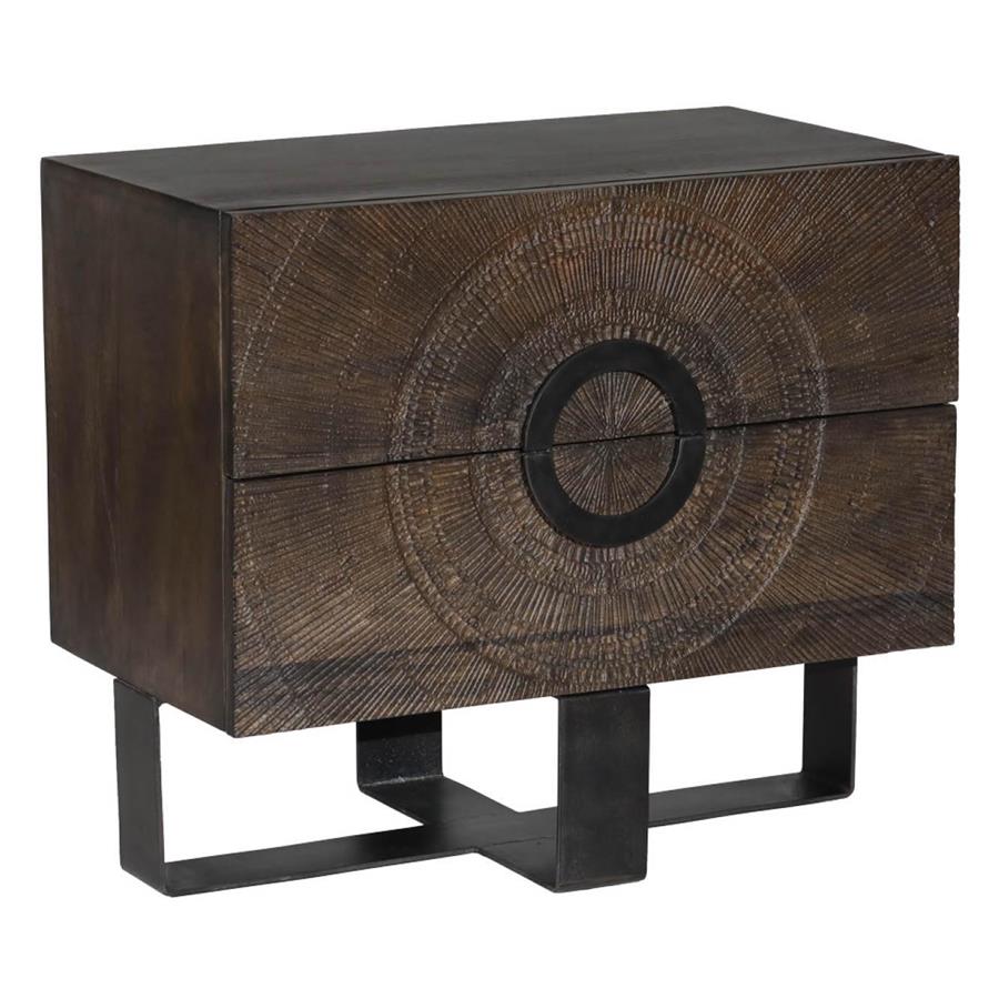 Schubladenschrank Padua braun 80 cm (Mangoholz) - Tower Living