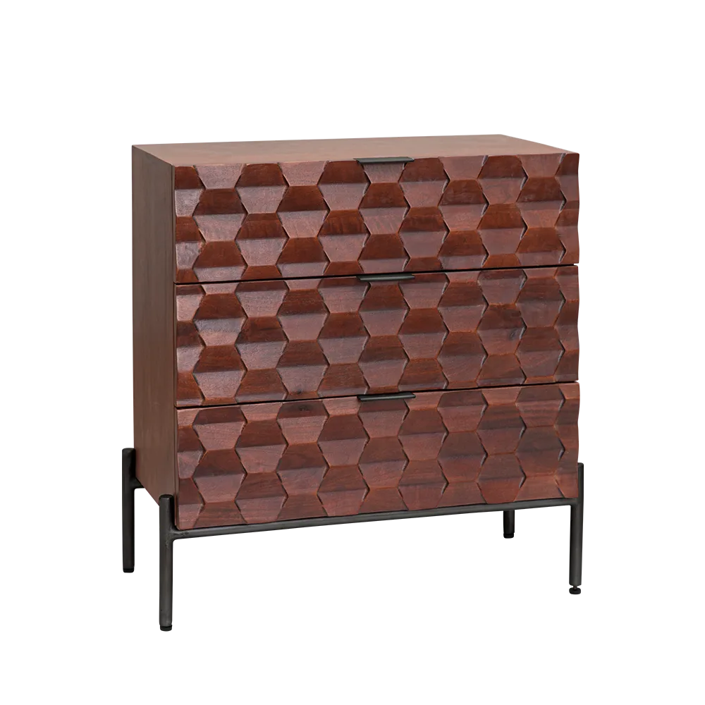 Ladekast Paola bruin 80 cm - Tower Living