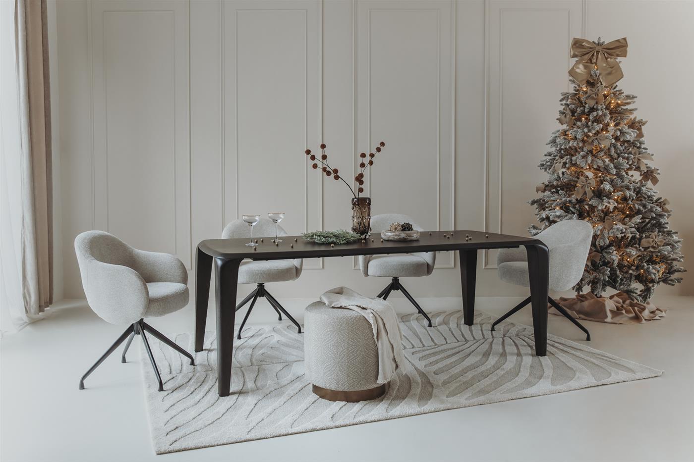 Ronta Dining Table brown rectangular 200 cm - Tower Living