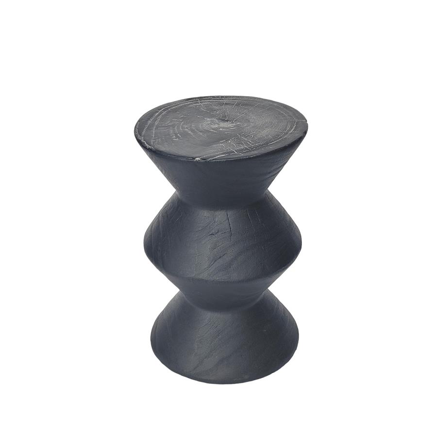 Vinci Due side table black round 30 cm - Tower Living