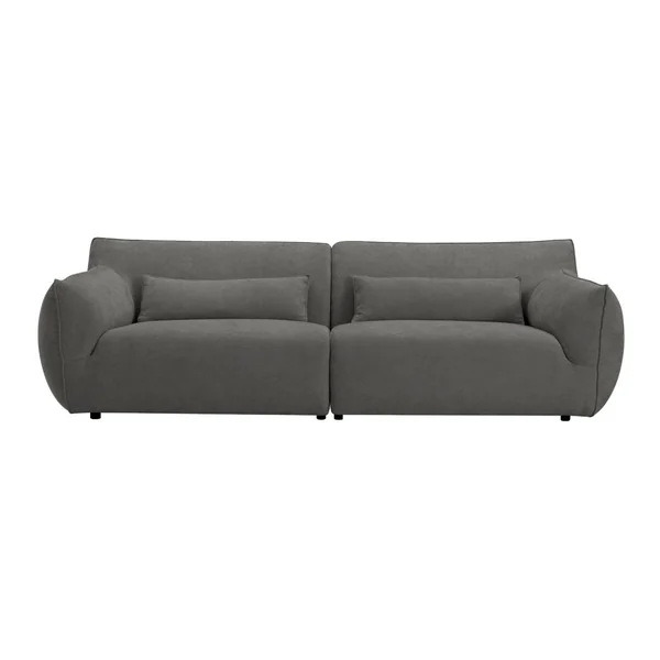 Der Aberdeen 4-Sitzer aus Stoff Eden 4 beige in einem modernen Industrieambiente mit vielen Pflanzen - Tower Living - Eden 20 graphite