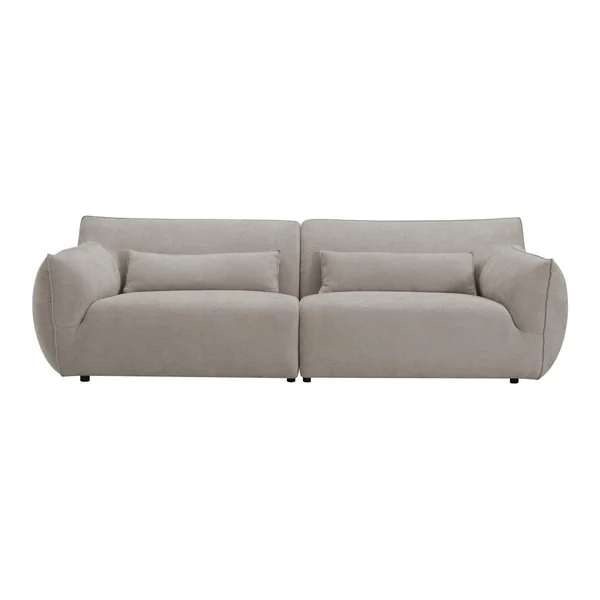 Der Aberdeen 4-Sitzer aus Stoff Eden 4 beige in einem modernen Industrieambiente mit vielen Pflanzen - Tower Living - Eden 4 Beige