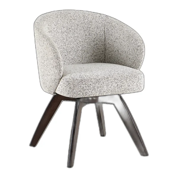 Armstoel Brescia espresso (Eikenhout, beige white) - Tower Living - Puente 06 beige white