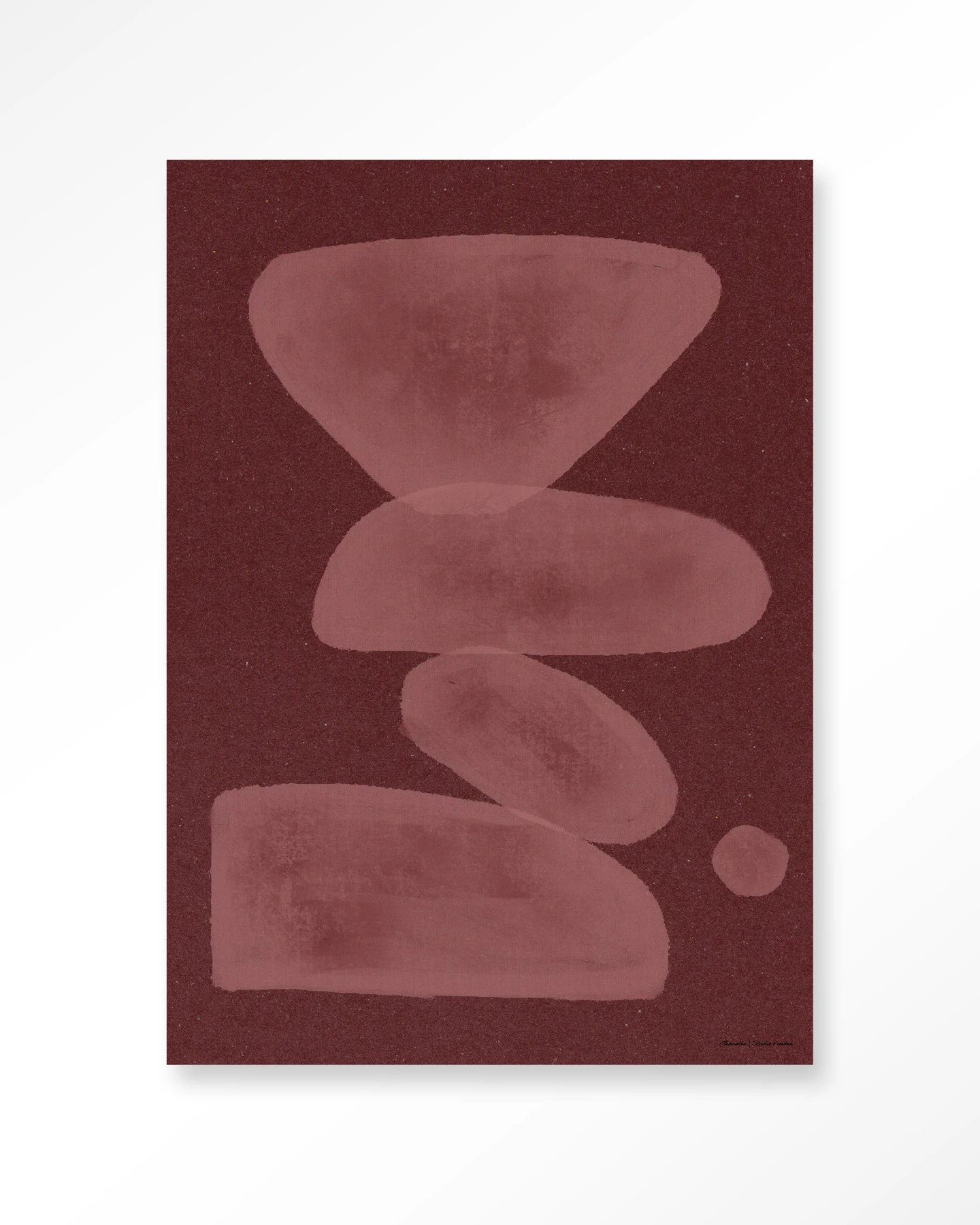 Wandtuch Elementa Burgundy 1 - Urban Cotton - Urban Cotton