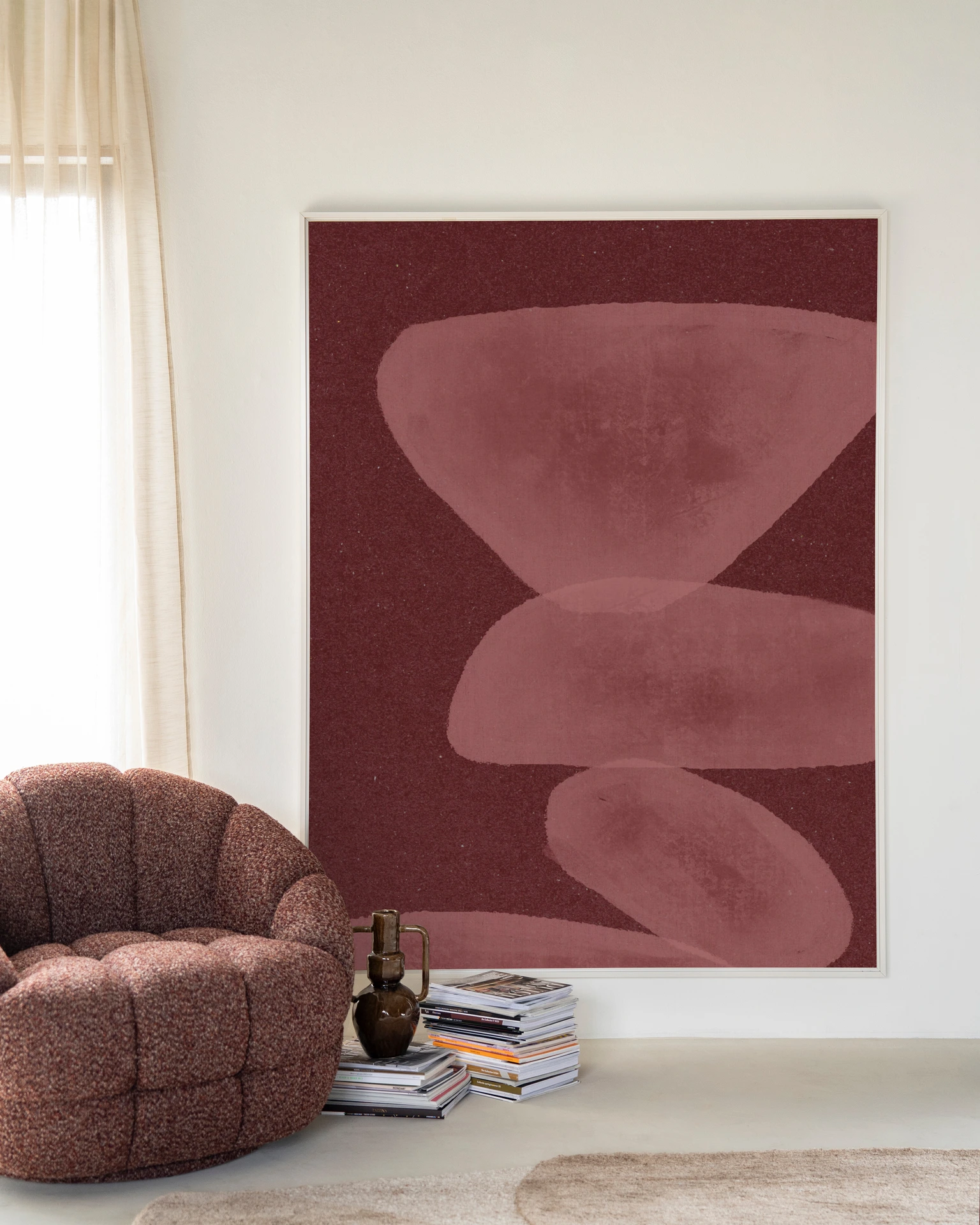 Tapiz de pared Elementa Burdeos 1 - Urban Cotton