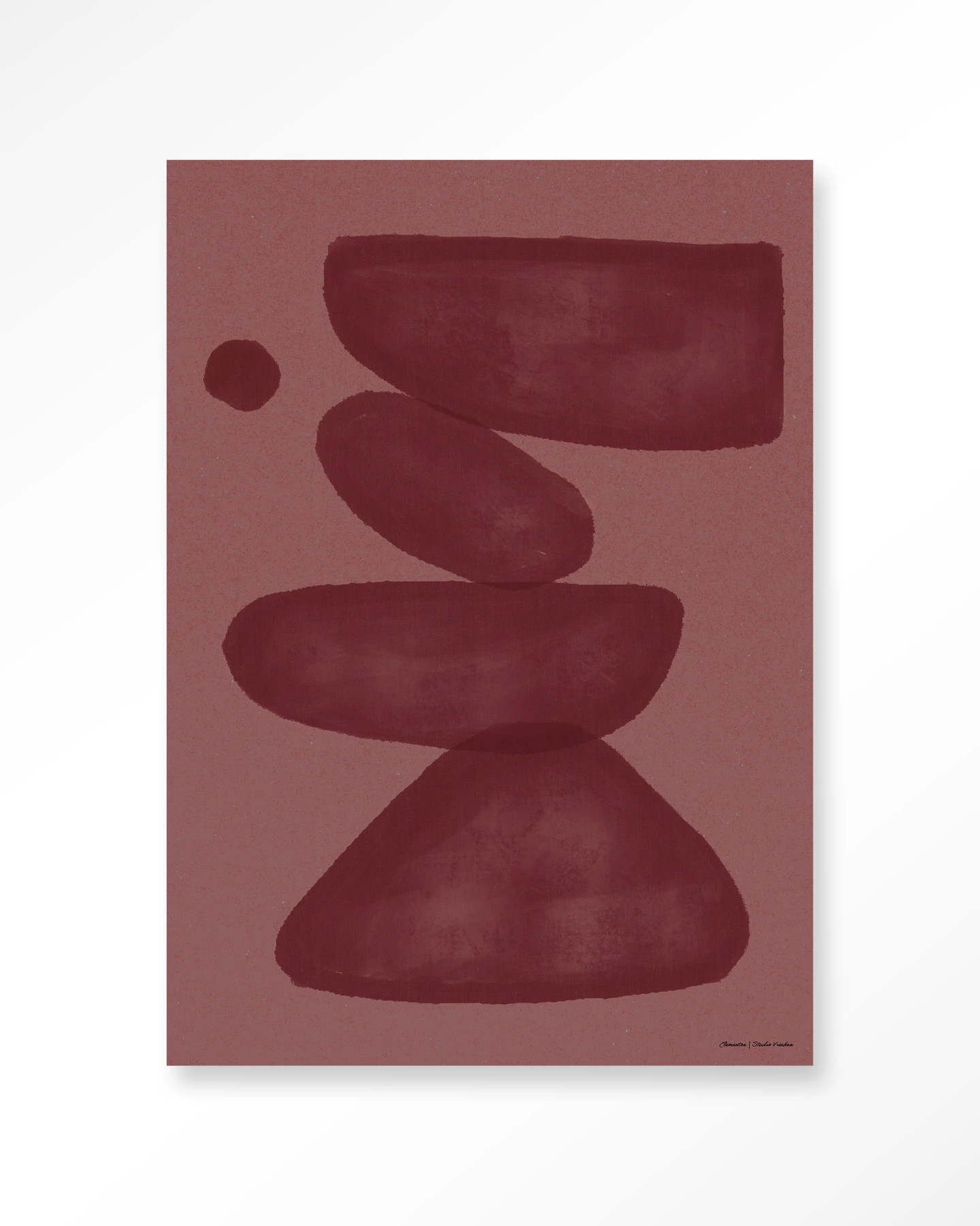 Wall Hanging Elementa Burgundy 2 - Urban Cotton - Urban Cotton