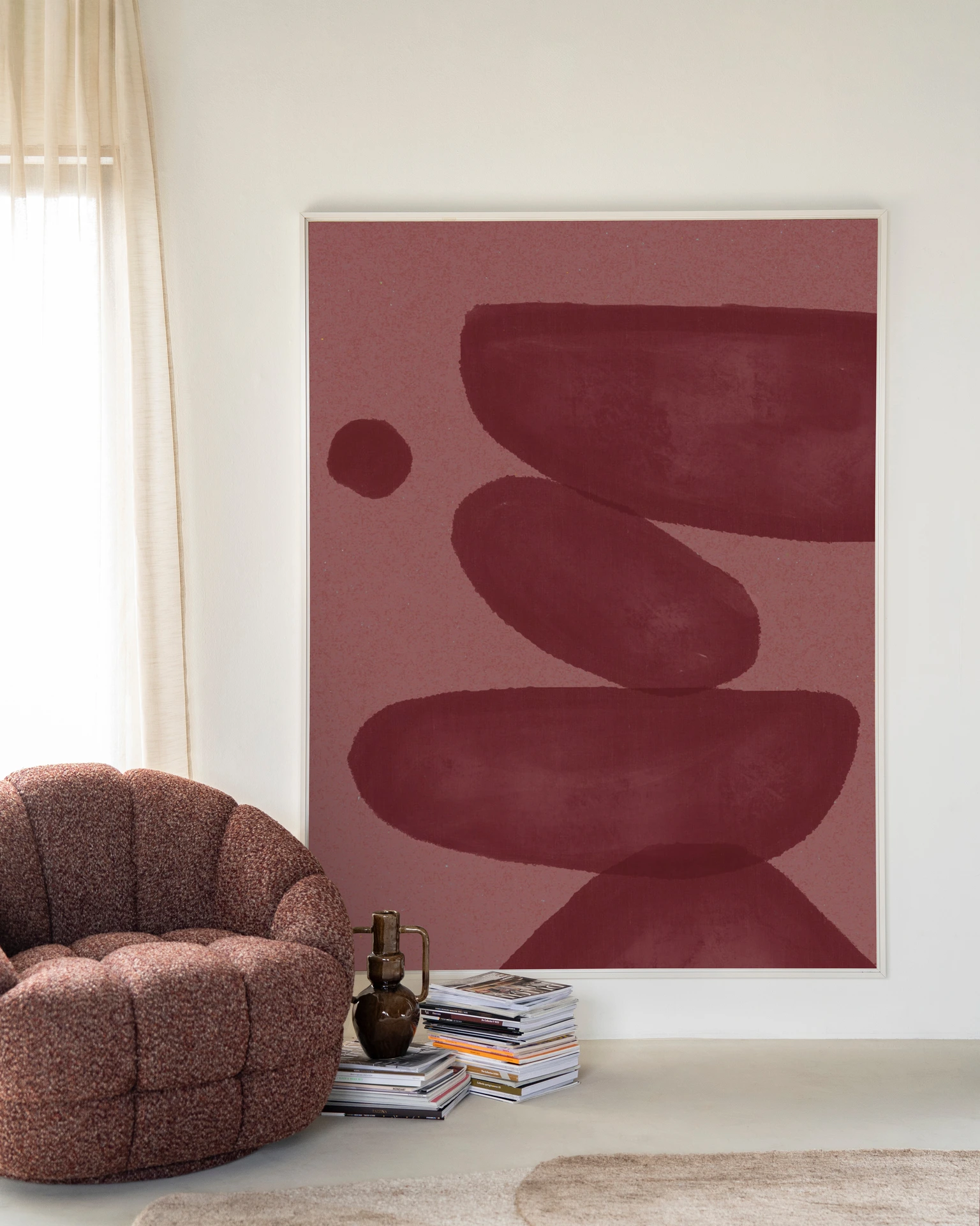 Tapiz de pared Elementa Burdeos 2 - Urban Cotton