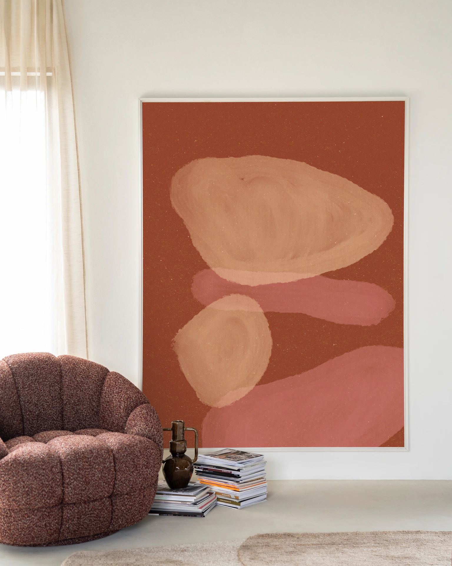 Tapiz de pared Elementa Rossa 1 - Urban Cotton
