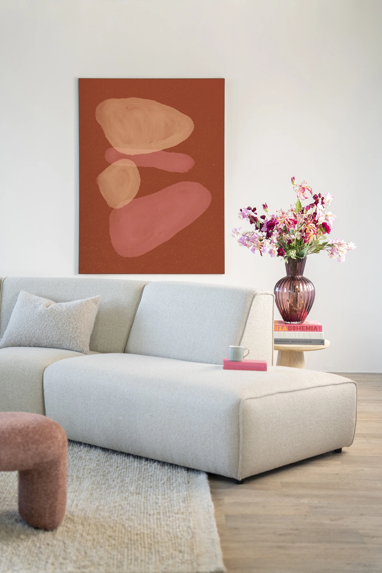 Tapiz de pared Elementa Rossa 1 - Urban Cotton
