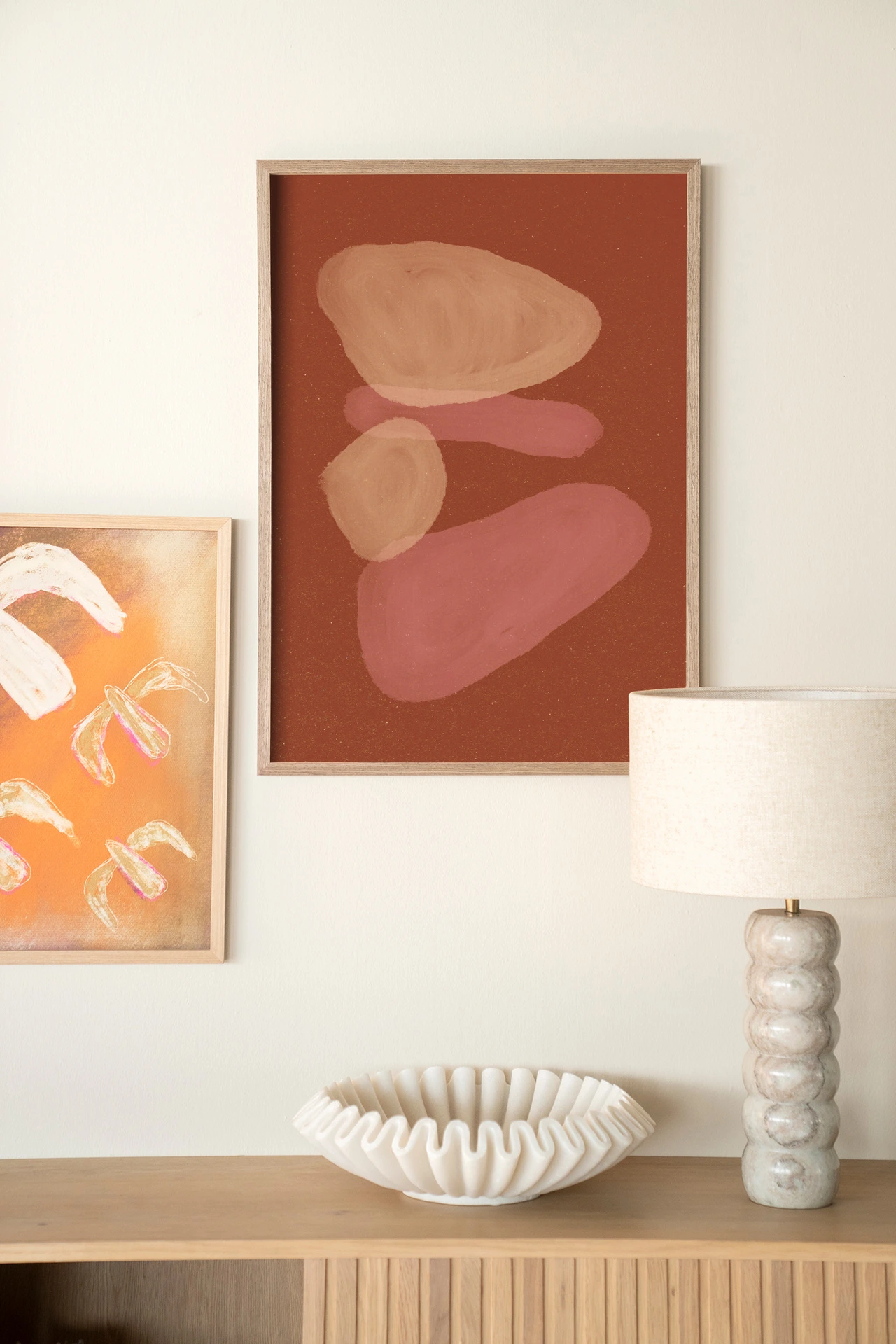 Tapiz de pared Elementa Rossa 1 - Urban Cotton