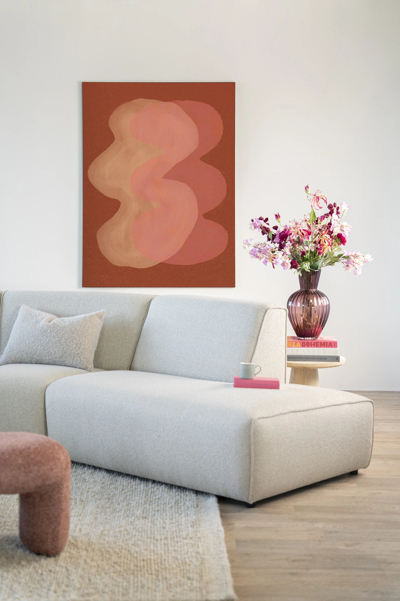 Tapiz de pared Elementa Rossa 2 - Urban Cotton