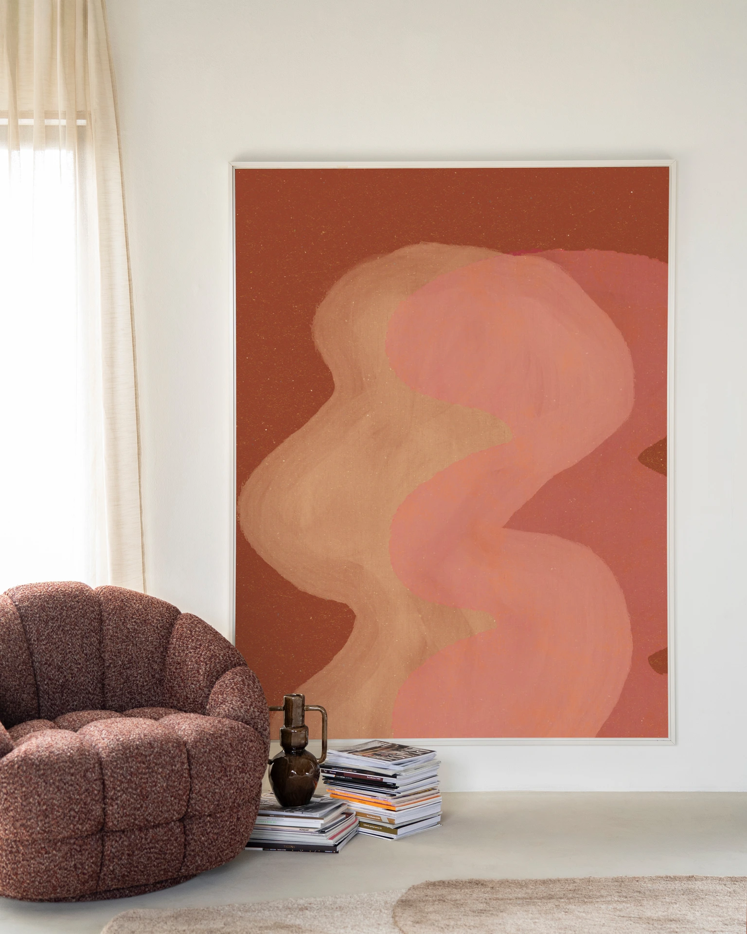Tapiz de pared Elementa Rossa 2 - Urban Cotton