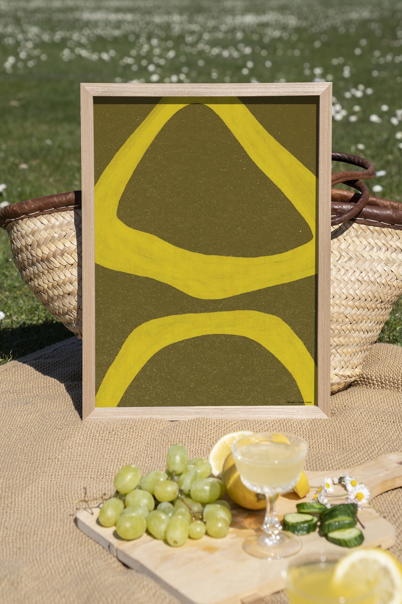 Tapiz de pared Elementa Verde 1 - Urban Cotton