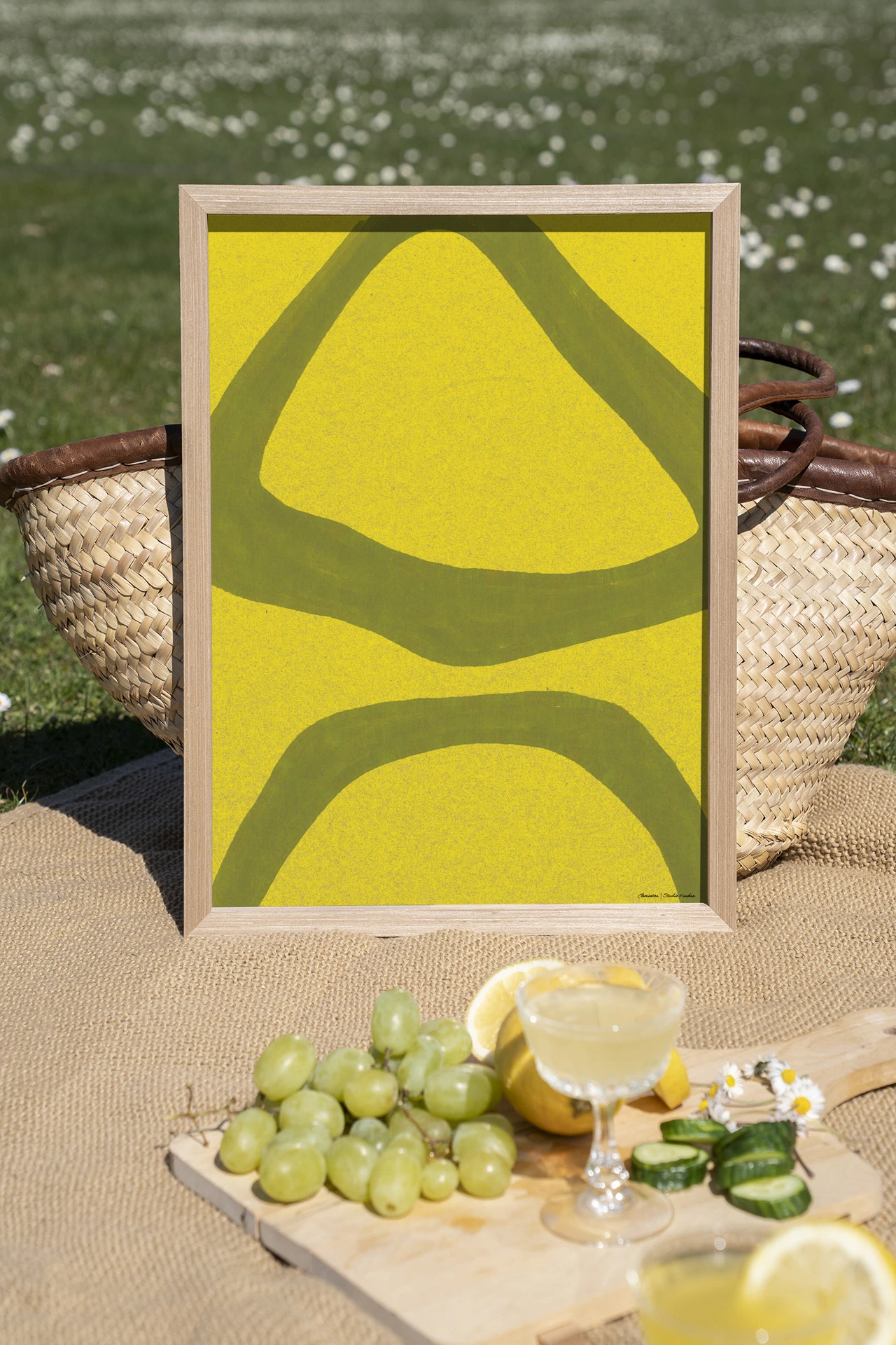 Tapiz de pared Elementa Verde 2 - Urban Cotton