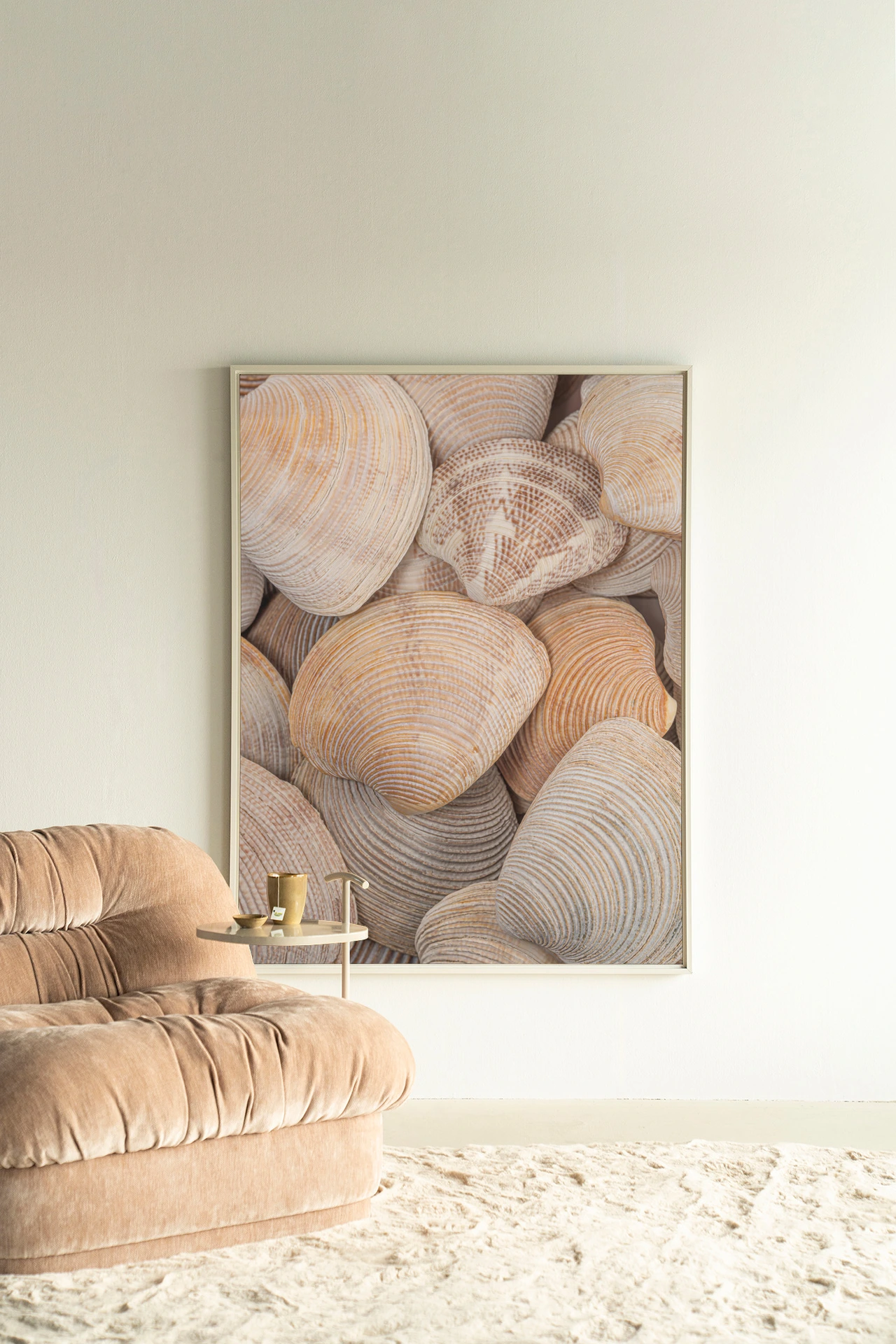 Tapiz de pared Tijdloze Rust: In Een Zee Van Schelpen - Urban Cotton