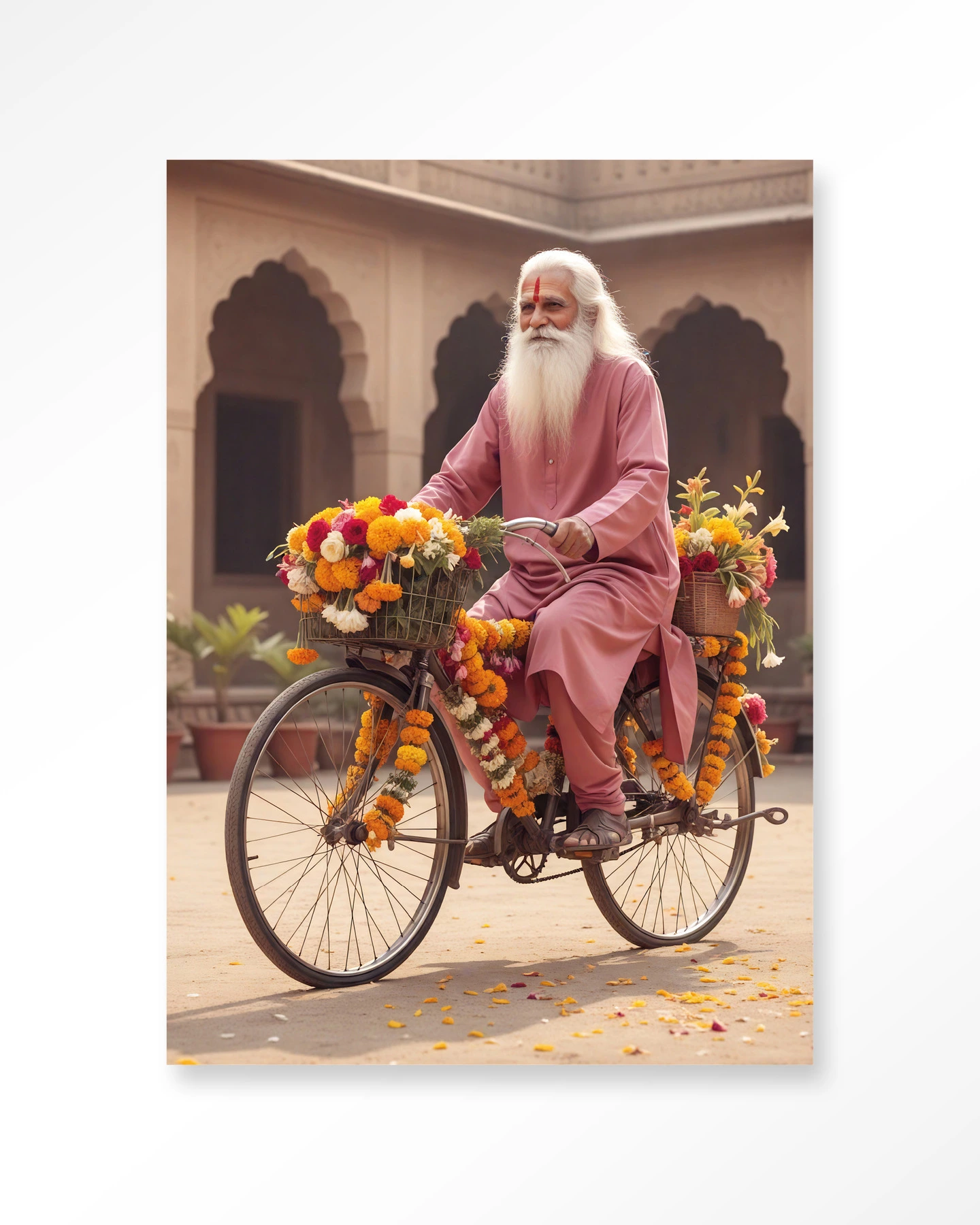 Wandbehang Flower Bike - Urban Cotton - Urban Cotton