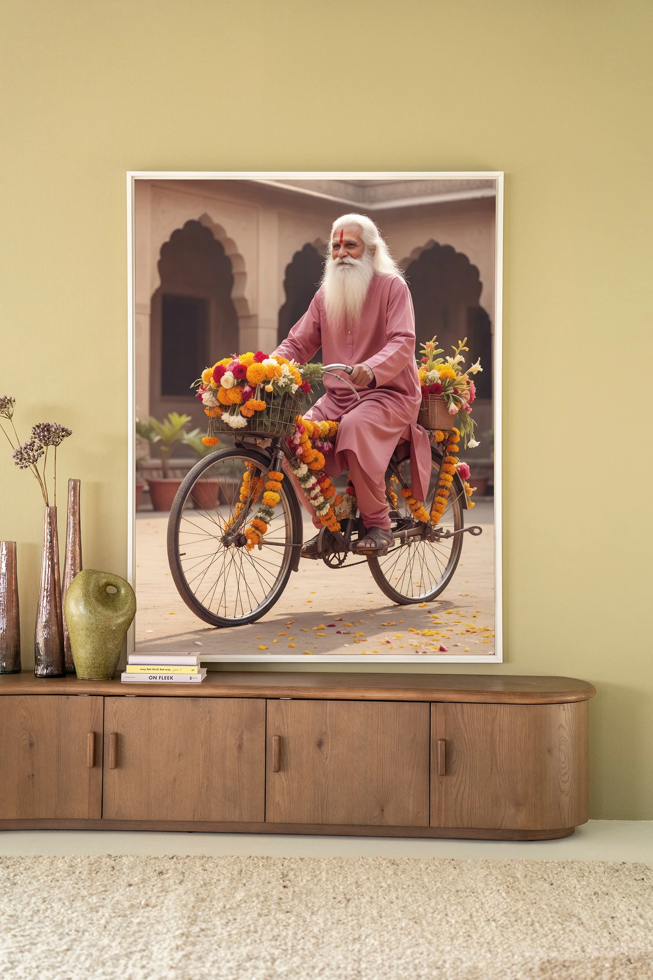 Tapiz de pared Flower Bike - Urban Cotton