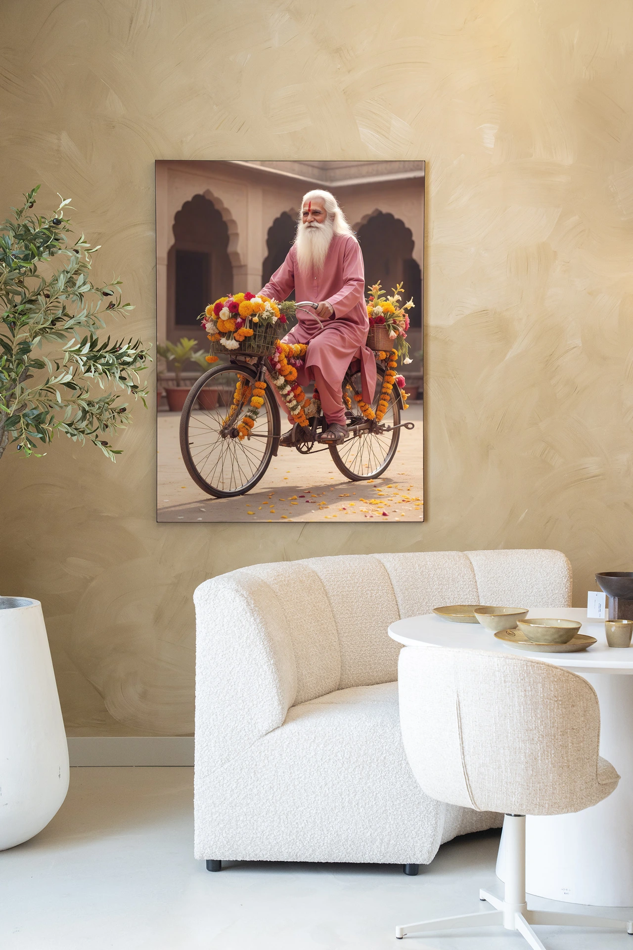 Tapiz de pared Flower Bike - Urban Cotton
