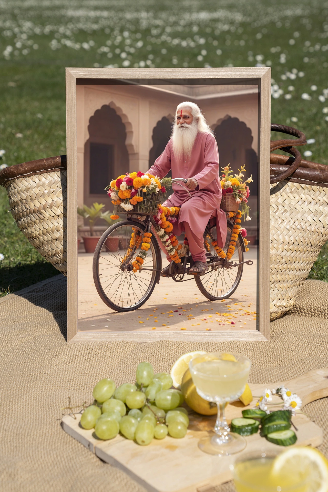 Tapiz de pared Flower Bike - Urban Cotton