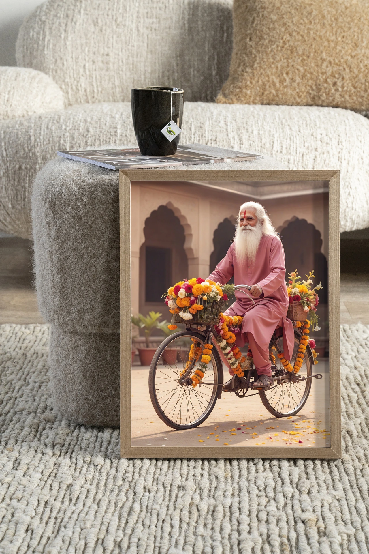 Tapiz de pared Flower Bike - Urban Cotton