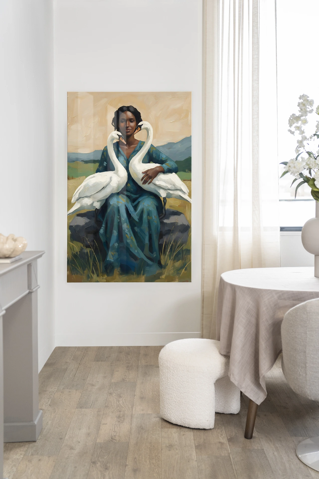 Tapiz de pared Swan Mother - Urban Cotton