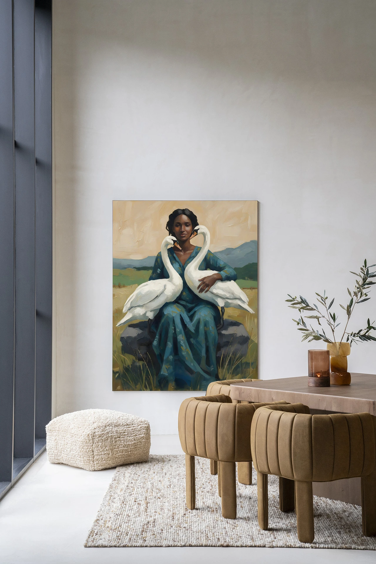 Tapiz de pared Swan Mother - Urban Cotton