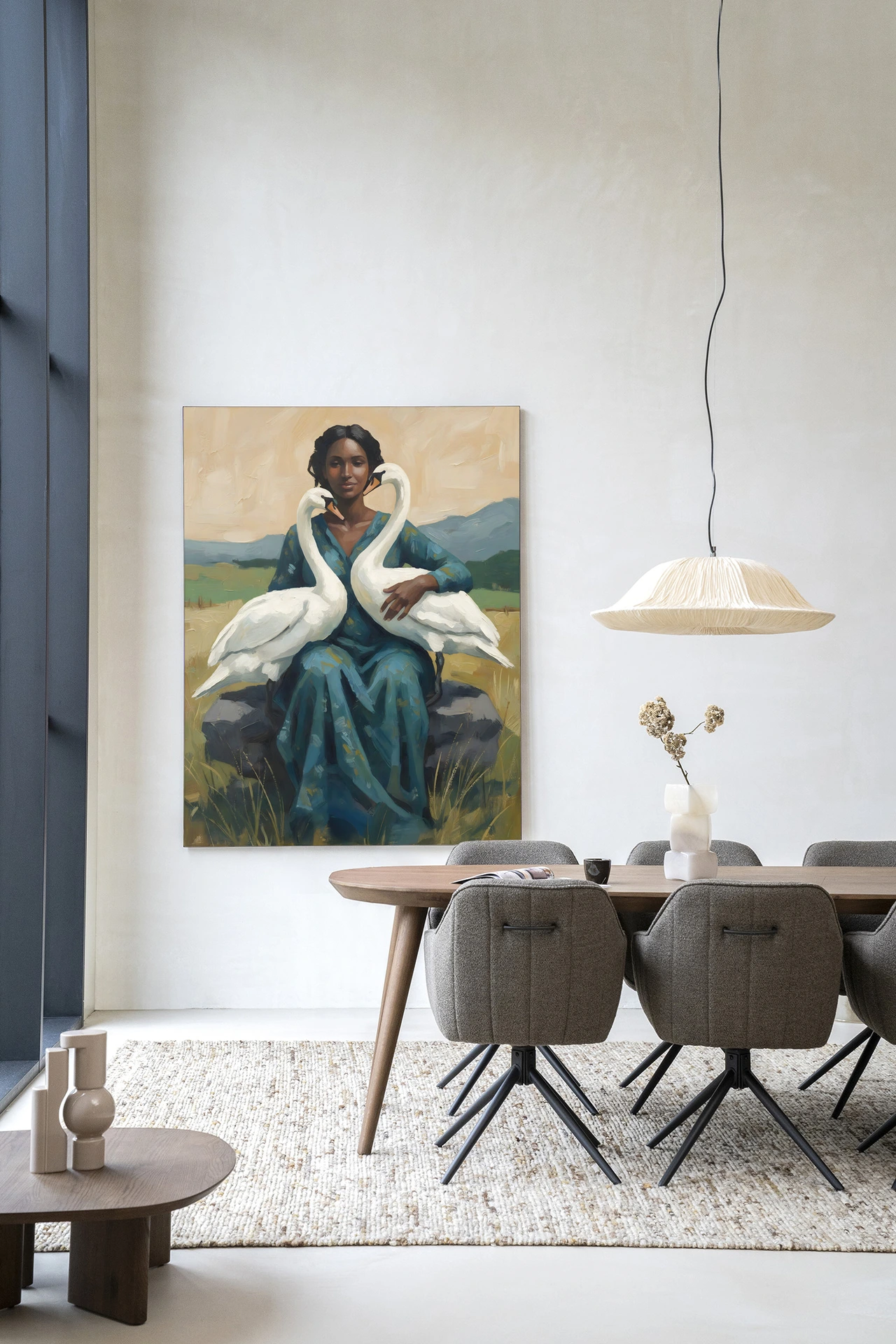 Tapiz de pared Swan Mother - Urban Cotton