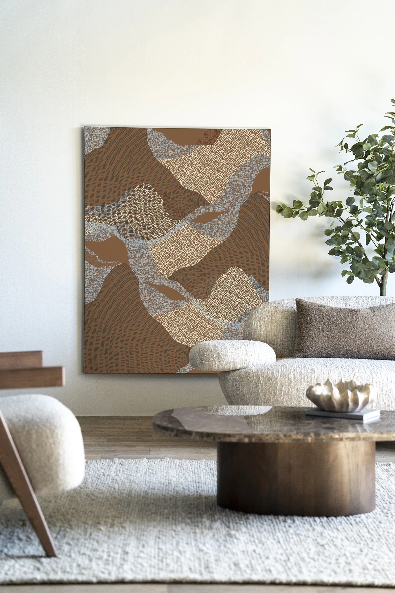 Tapiz de pared La Ondas 1 - Urban Cotton