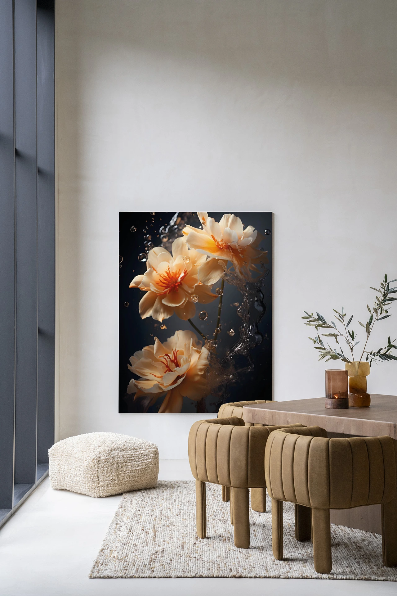 Wandteppich Waterflower Dark - Urban Cotton