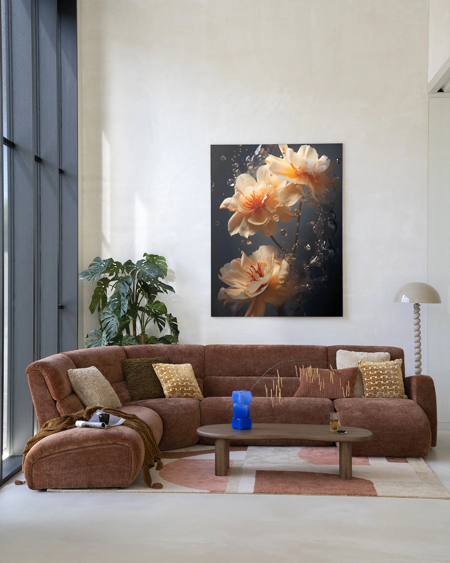 Wandteppich Waterflower Dark - Urban Cotton