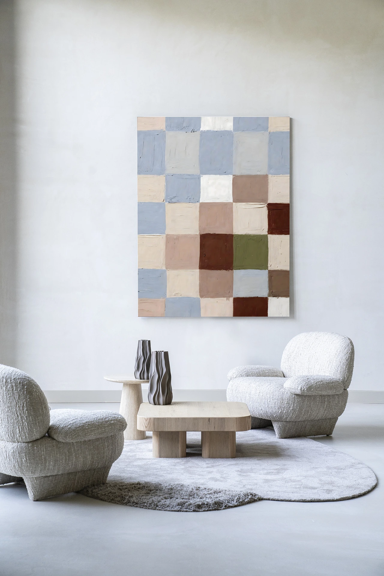 Wandteppich Blue Blocks - Urban Cotton