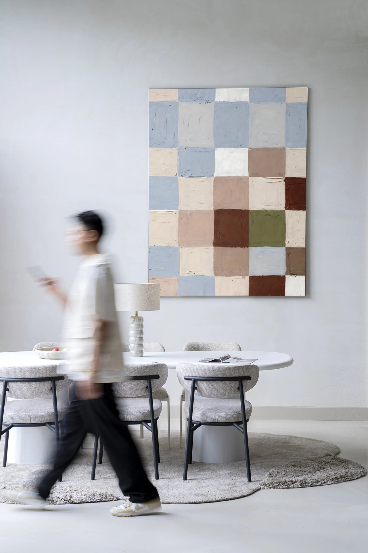 Wandteppich Blue Blocks - Urban Cotton