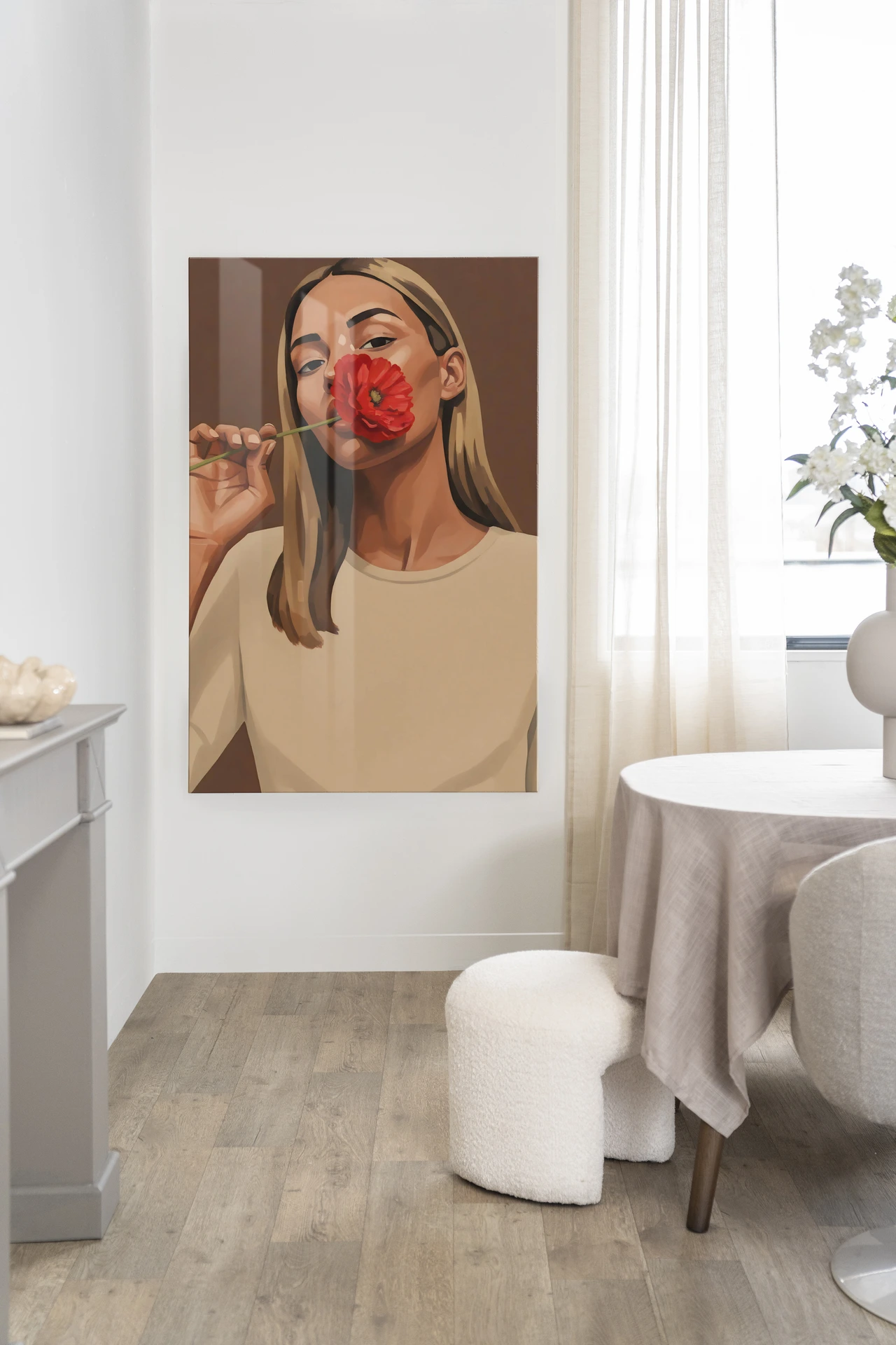 Tapiz de pared Red Poppy Girl - Urban Cotton