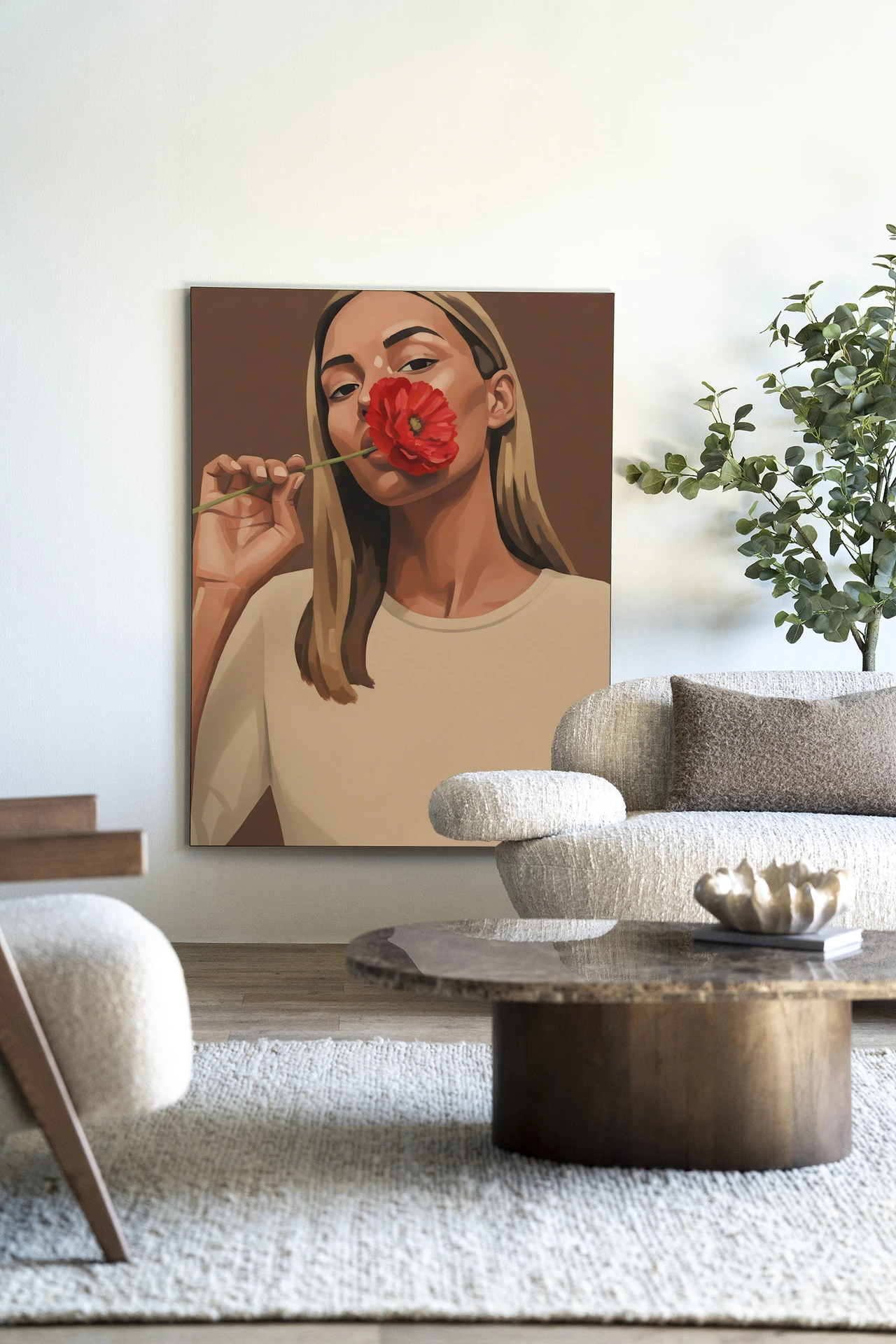 Tapiz de pared Red Poppy Girl - Urban Cotton