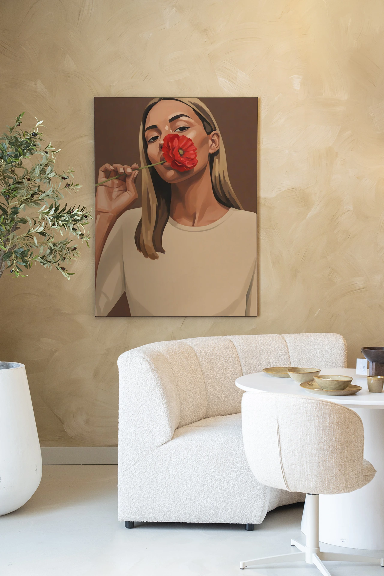 Tapiz de pared Red Poppy Girl - Urban Cotton